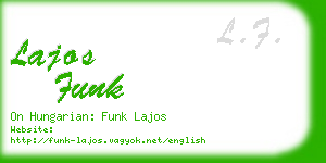 lajos funk business card